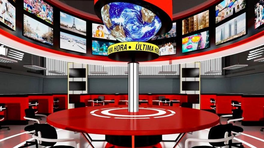 El plató de 'La Redacción'