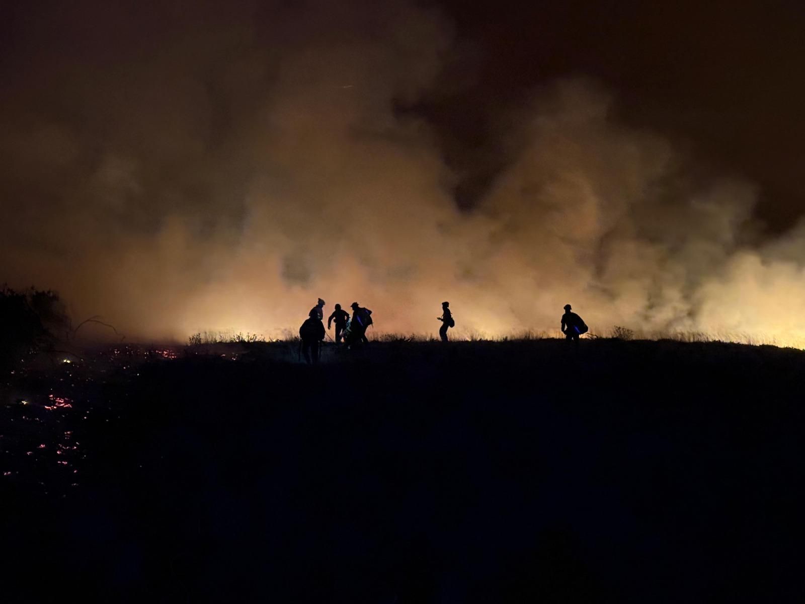 Incendio en Orallo. / X Ministerio de Defensa