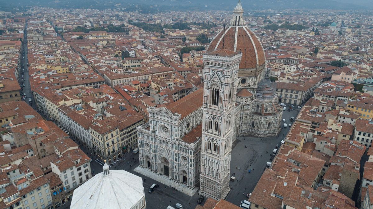 El Duomo o catedral de Florencia, diseñada y llevada a término por el arquitecto Filippo Brunelleschi, cumple 600 años desde el comienzo de su construcción. EFE/Opera del Duomo de Florencia/Claudio Giovannini