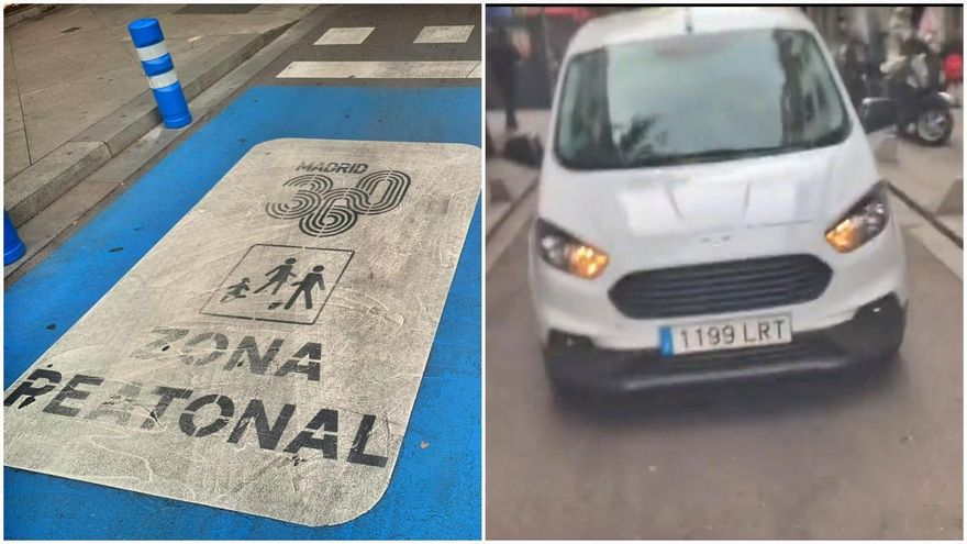 Lo que le sucede a un peatón cuando intenta caminar por una de las calles cerradas al tráfico que diseñó Almeida