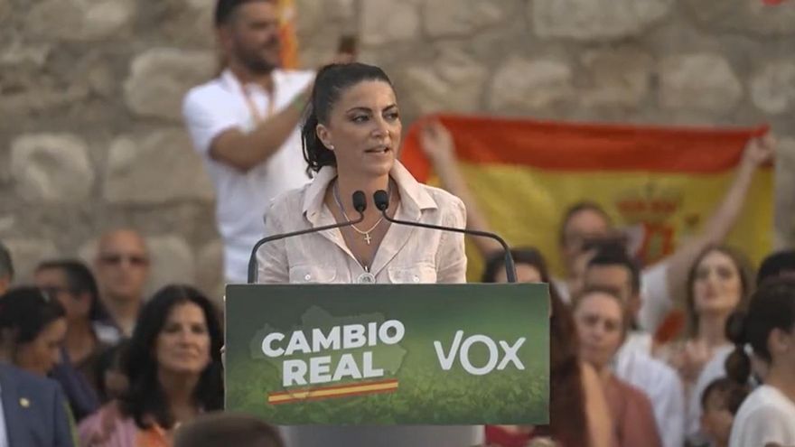 La candidata de Vox a la Presidencia de la Junta de Andalucía, Macarena Olona.