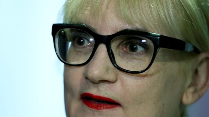 Hilde Teerlinck, comisaria de la muestra "Journey of Thousand Miles/Un viaje de mil millas", habla con Efe el 15 de agosto de 2019, en Quito (Ecuador).