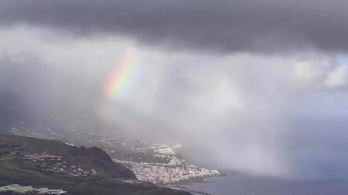 Imagen de archivo de un día de lluvia en La Palma.