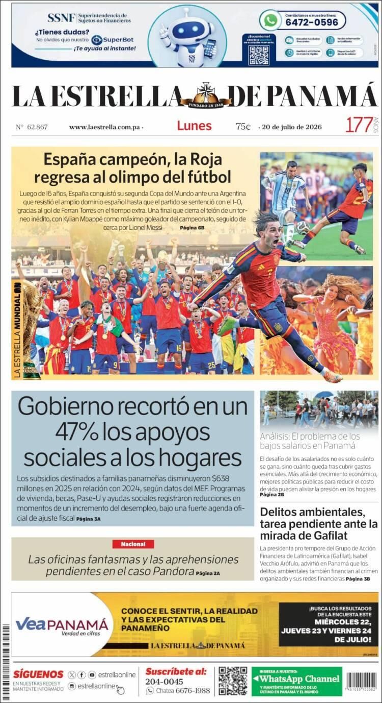 Las lágrimas de Messi y el título de España, en las tapas de los diarios del mundo