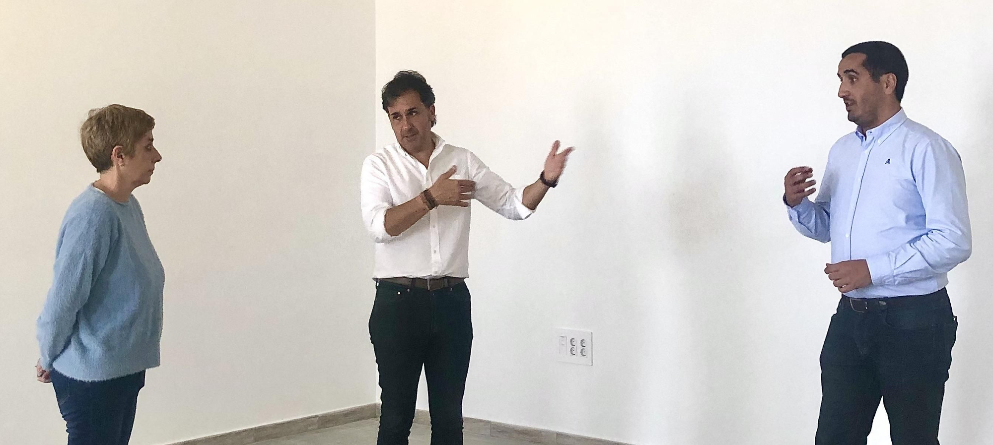 Ana Trujillo, Fran Martín y Borja Pérez en el nuevo local.