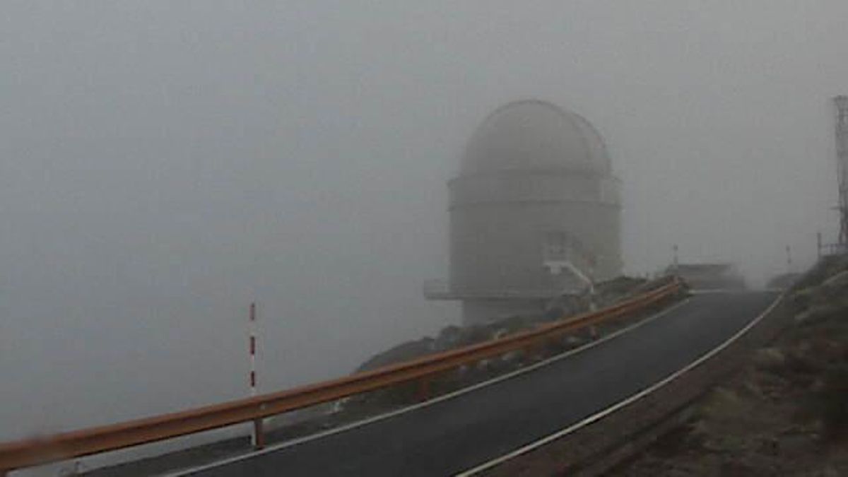 La temperatura vuelve a desplomarse en las cumbres de La Palma: 3,3 grados bajo cero en El Roque