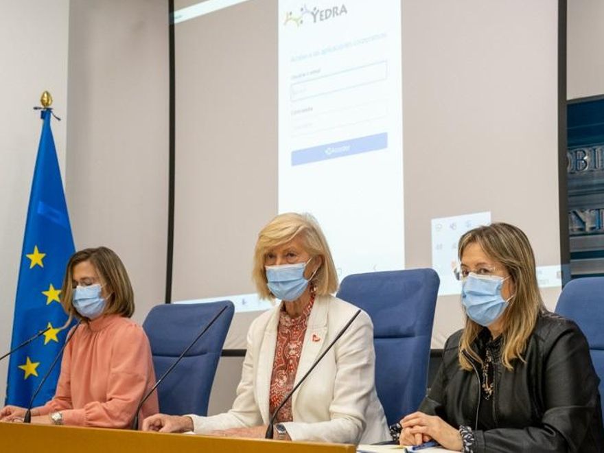 La consejera, Marina Lombó, en la rueda  de prensa