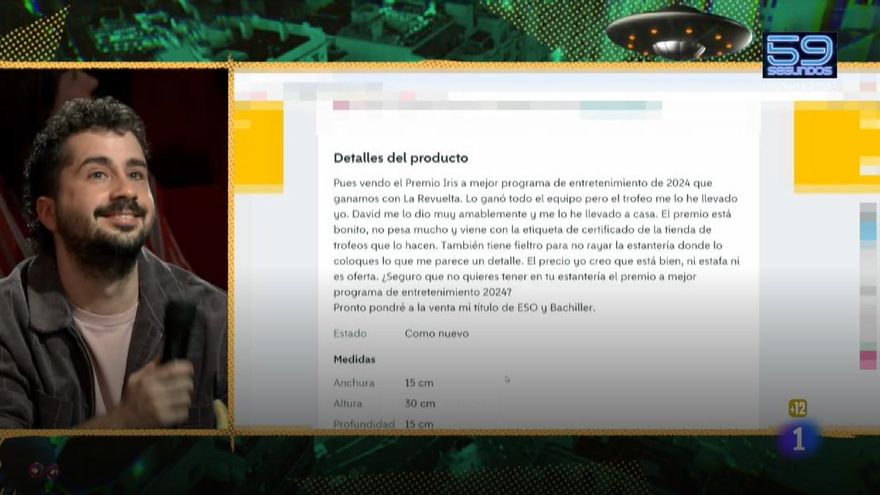Sergio Bezos pone a la venta el Premio Iris a Mejor Programa de 'La Revuelta', a espaldas de Broncano: "No es broma"
