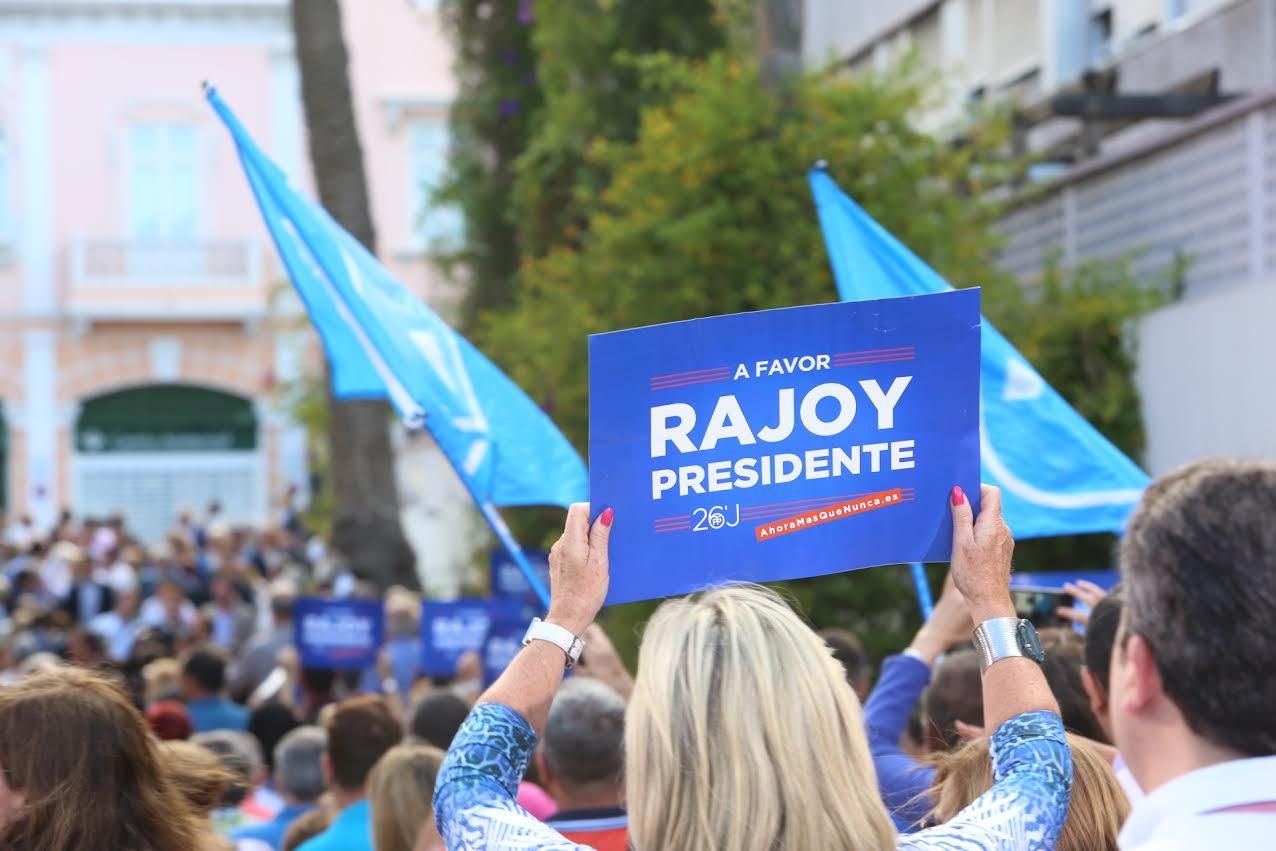 Mitin de Mariano Rajoy en Gran Canaria. (ALEJANDRO RAMOS)