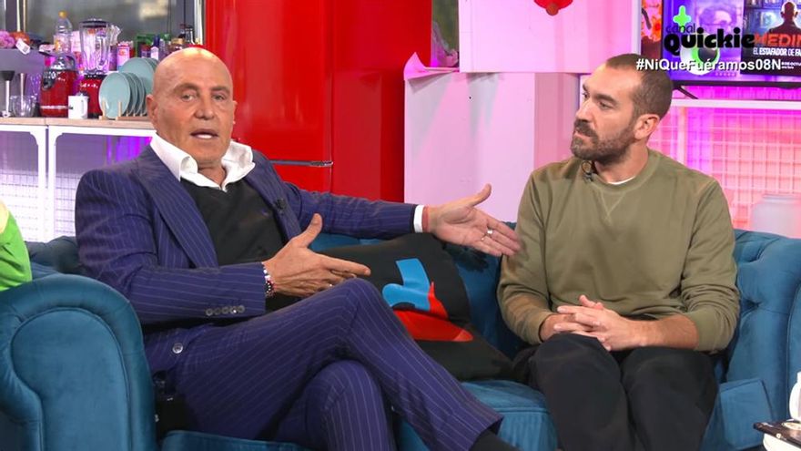 Jorge Ponce visita 'Ni que fuéramos' para zanjar el 'conflicto' con Kiko Matamoros: "Es más divertido que denuncies"