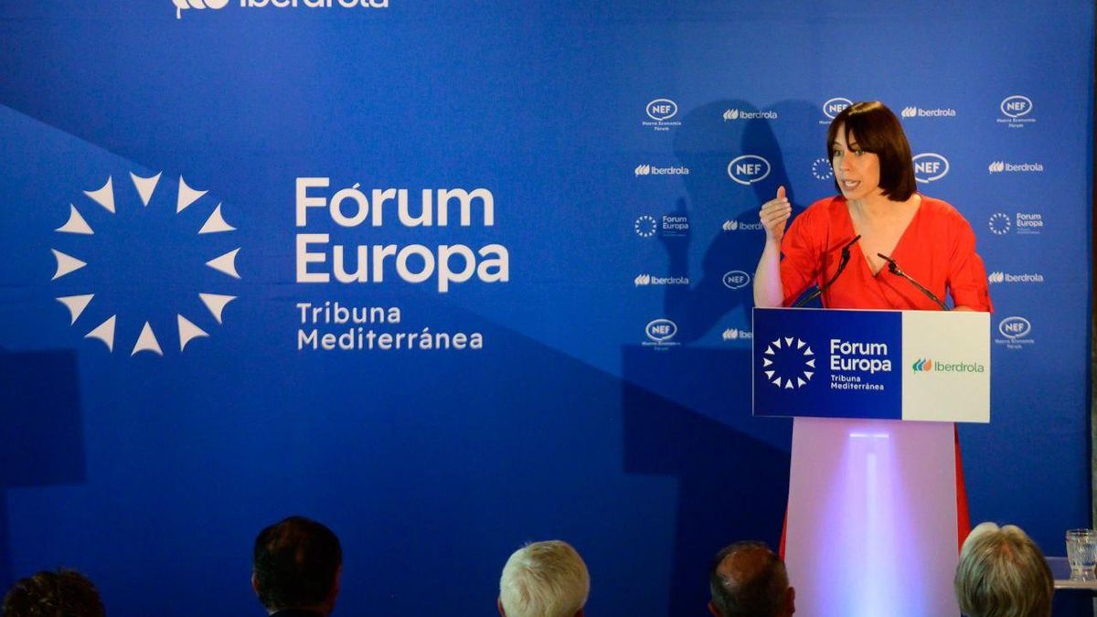 Diana Morant, durante su acto en València.