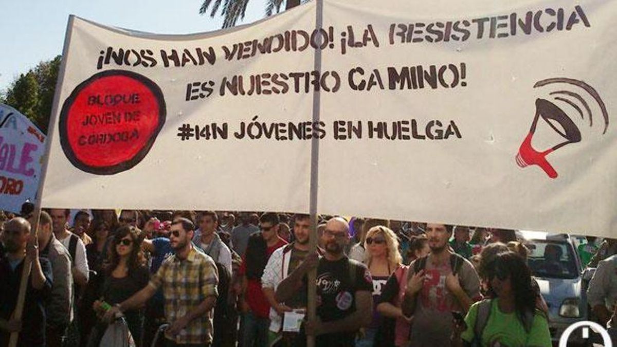Imagen de archivo de una protesta juvenil.