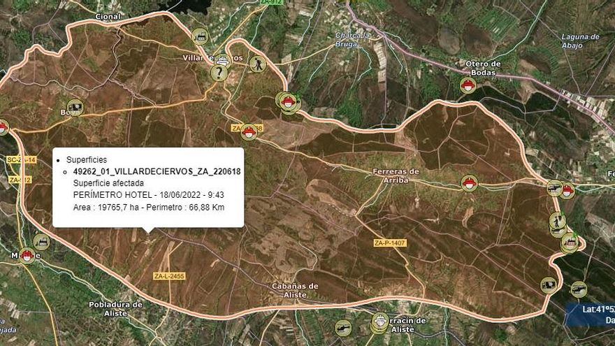 El incendio en la Sierra de la Culebra de Zamora alcanza las 30.000 hectáreas
