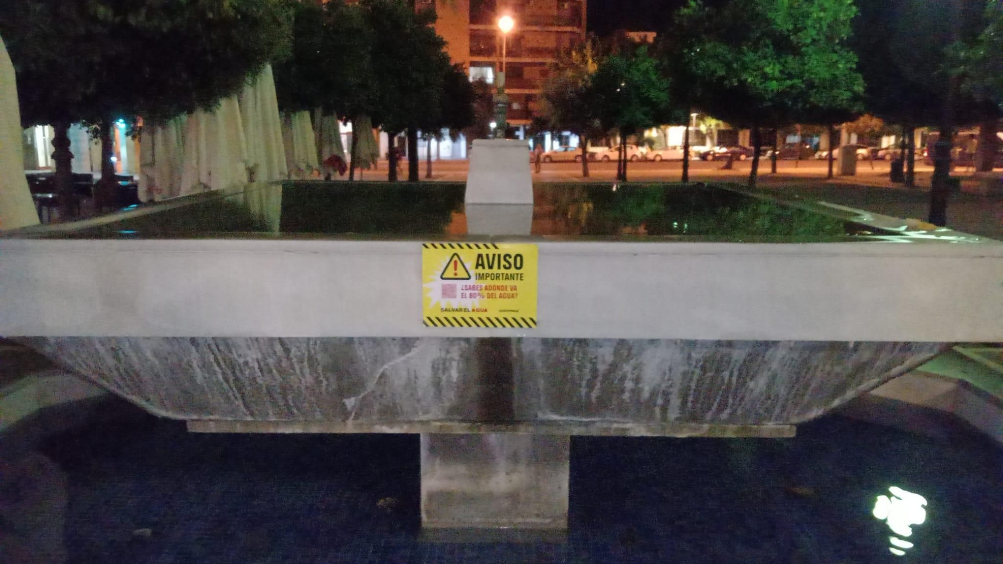Greenpeace inunda las fuentes de Córdoba con mensajes de advertencia por el regadío intensivo