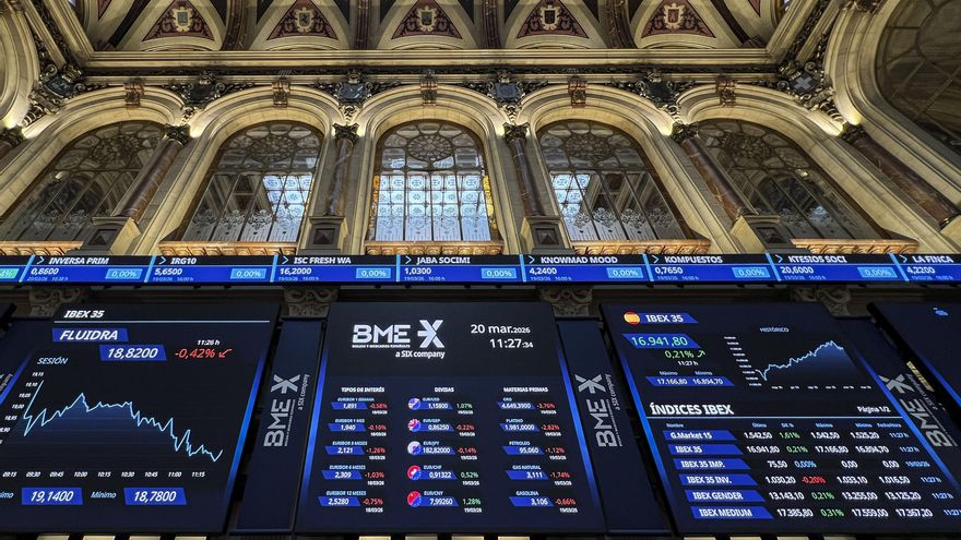 Imagen de este viernes de la Bolsa de Madrid.EFE/Altea Tejido Sánchez