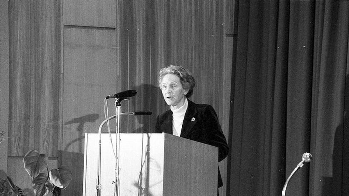 Marion Gräfin Dönhoff en la Academia Católica de Freiburg.