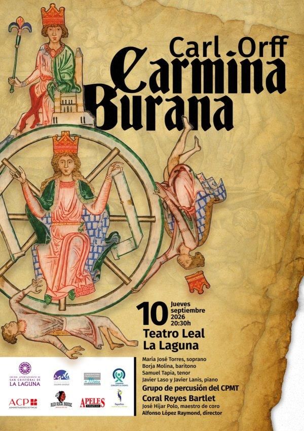 Cartel de la representación de la cantata escénica Carmina Burana.