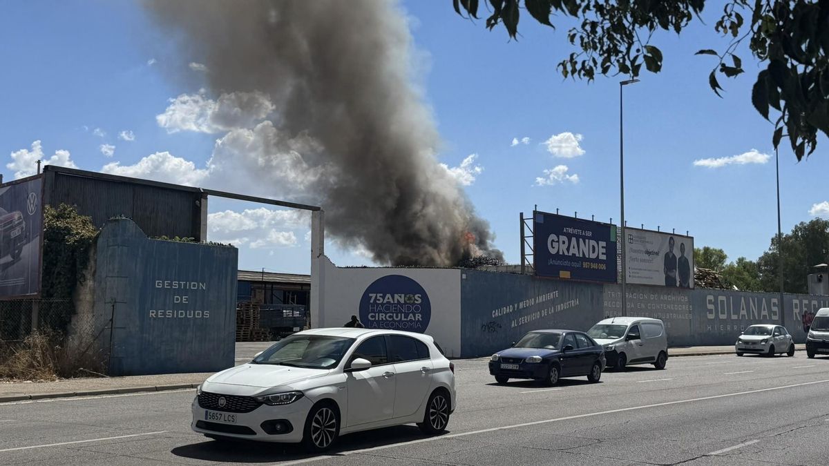 Incendio en los terrenos de Solanas