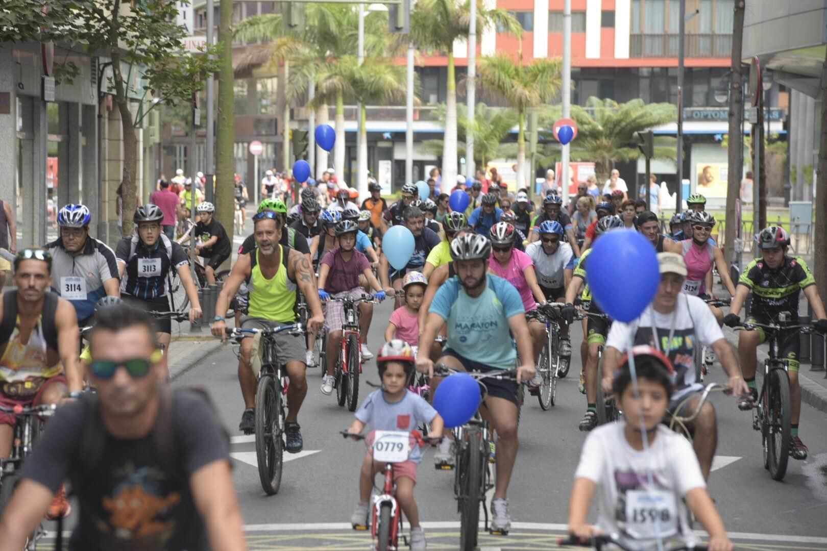 Fiesta de la Bicicleta y del Peatón en Las Palmas de Gran Canaria.