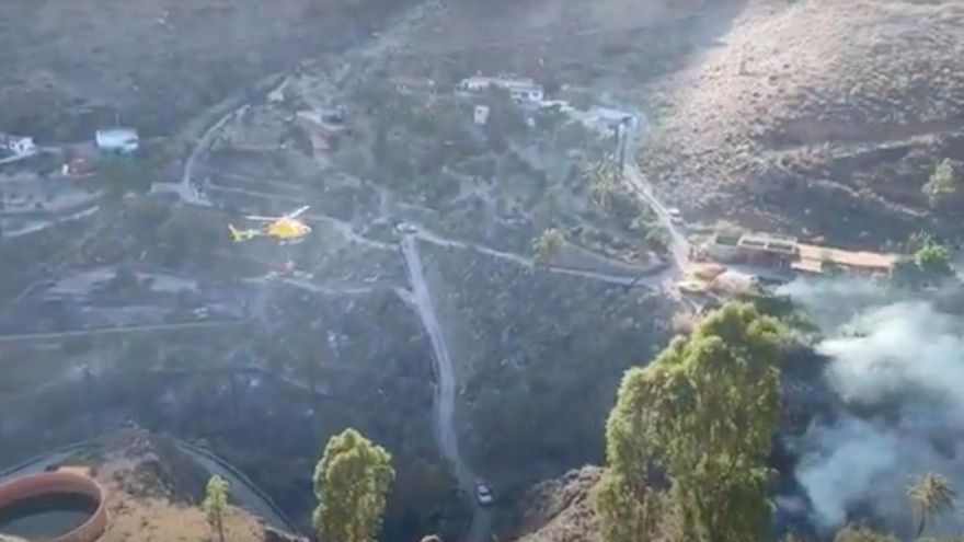 Fataga sangra por la herida tras un incendio que ha arrasado con unas 18 hectáreas