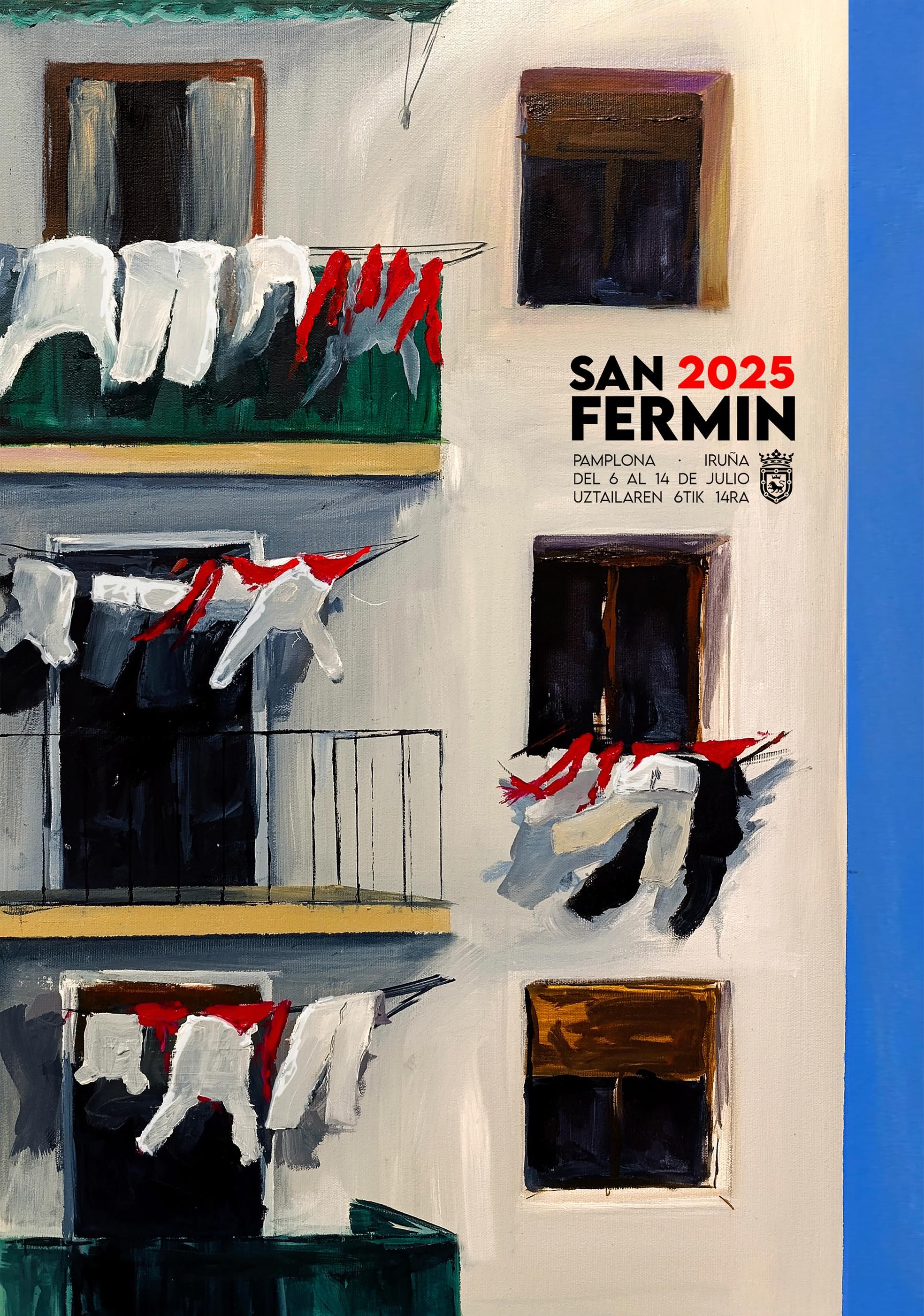 'Hogar pamplonica', cartel de las fiestas de San Fermín 2025