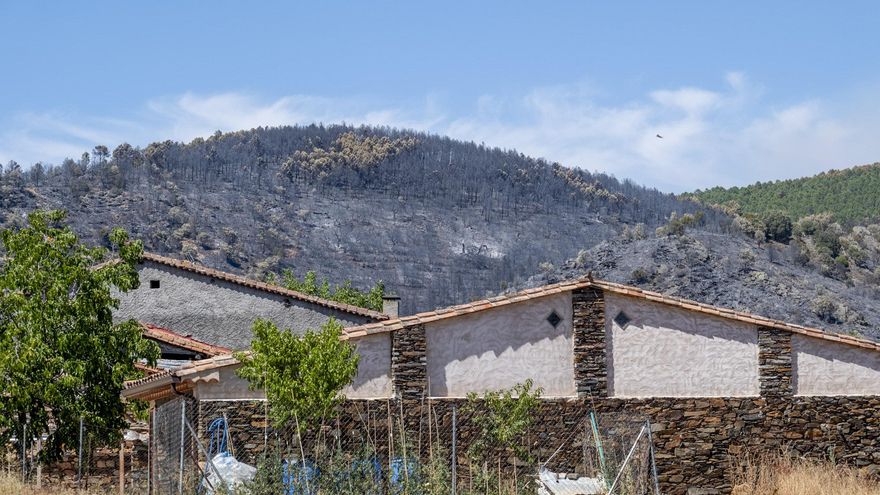 Estragos del incendio de La Mierla.