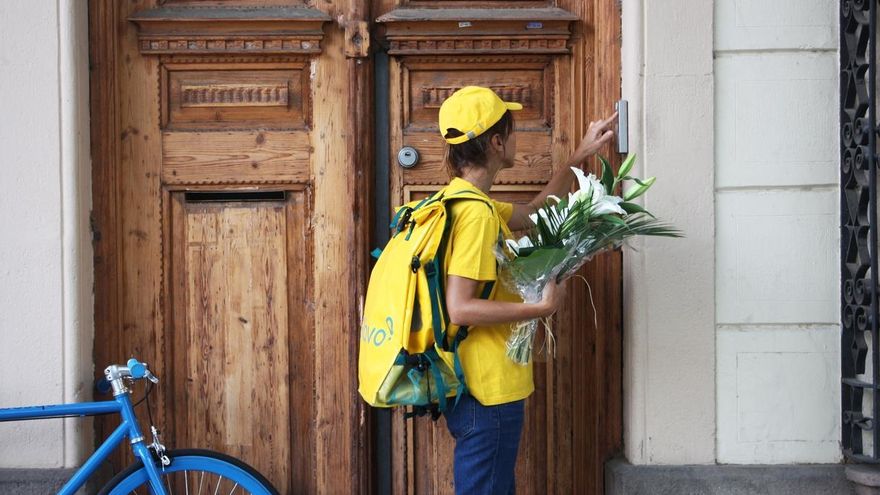 Un repartidor de Glovo