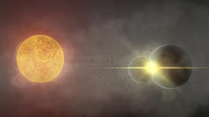 Un sistema estelar lejano muestra el impacto entre dos planetas jóvenes y revive la historia turbulenta del nacimiento de la Tierra