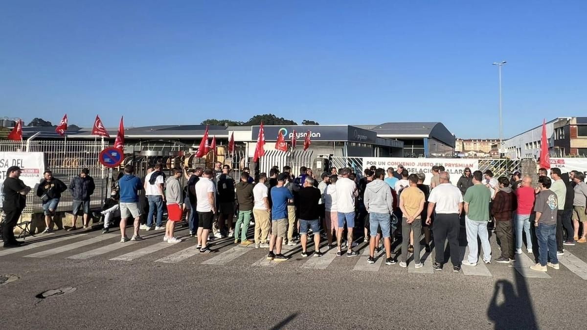 Tercera jornada de huelga en Prysmian.