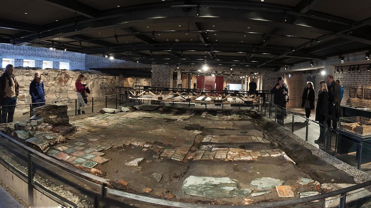 Restos arqueológicos medievales en el Museo de la Universidad.