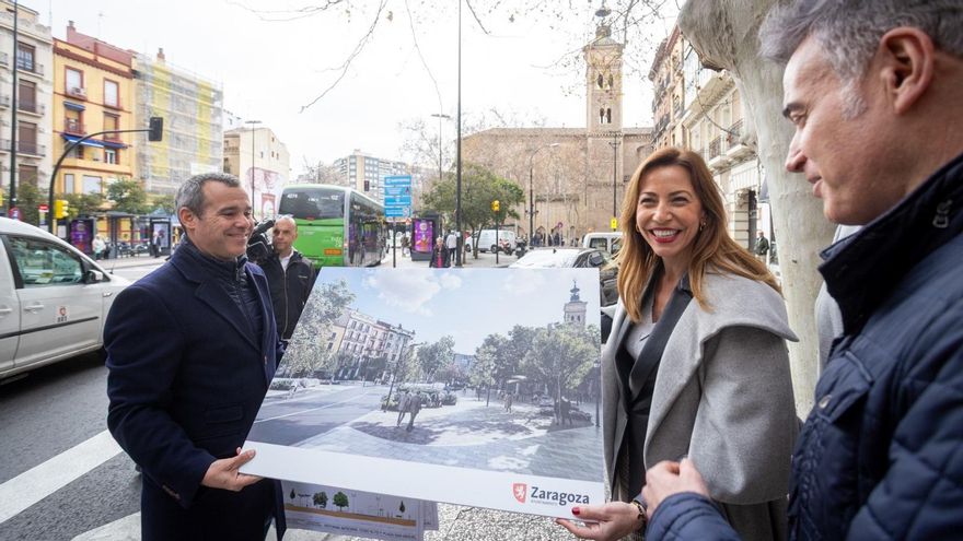 La reforma de la plaza de San Miguel y el Coso en Zaragoza costará casi 9 millones y estará lista a mediados de 2027