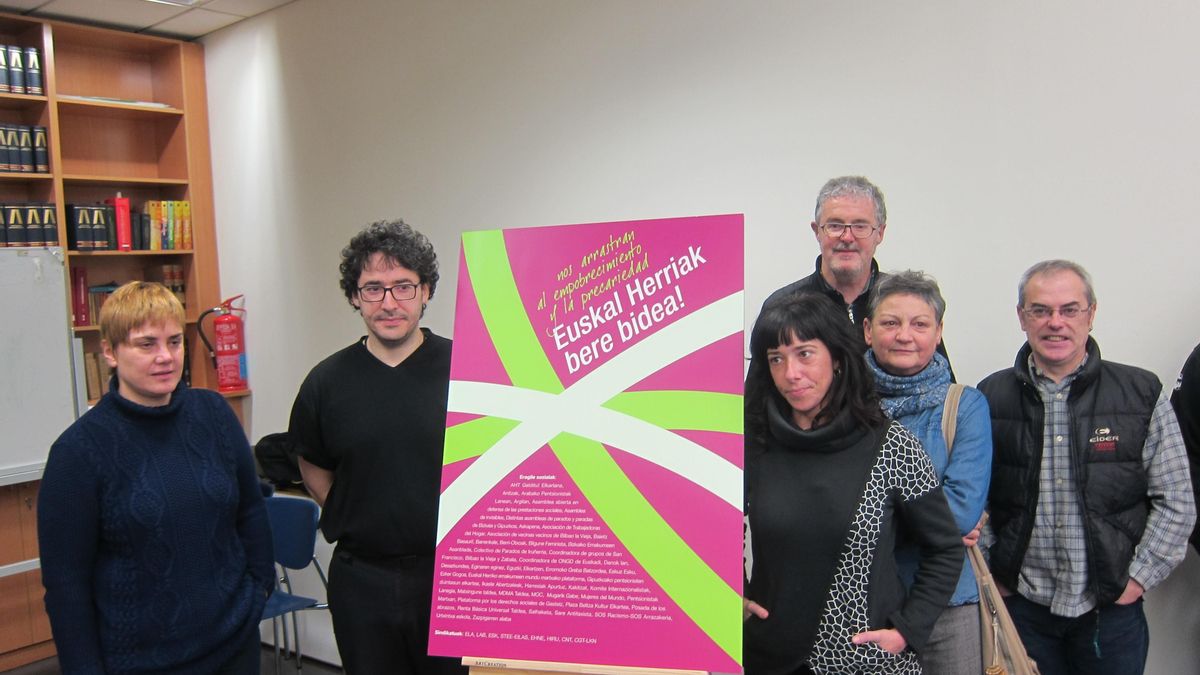 La Plataforma Gune convoca movilizaciones en febrero y marzo contra las políticas "que extienden la pobreza"