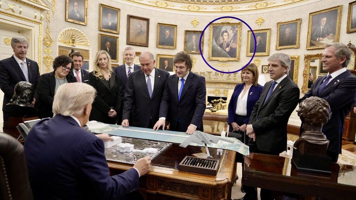 La imagen falsa del retrato de San Martín en el Salón Oval