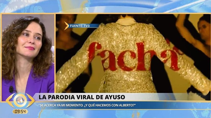 Isabel Díaz Ayuso se pronuncia sobre su parodia en 'Polònia' con 'Zorra': "Aquí está la facha"
