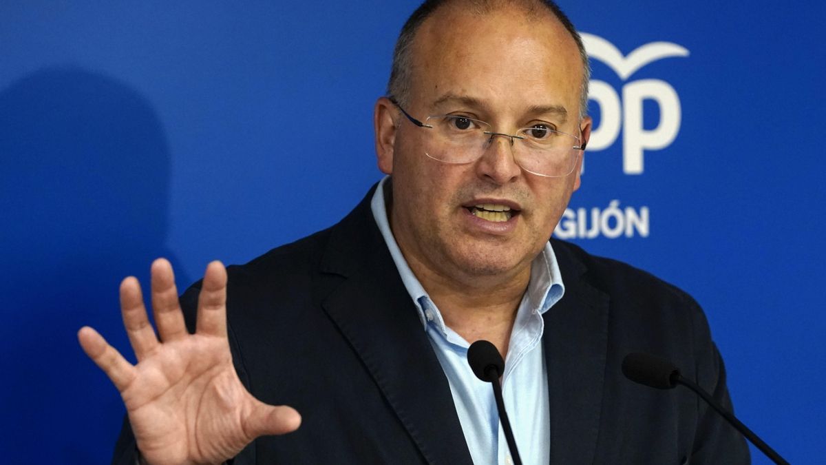 El secretario general del PP, Miguel Tellado, este viernes, en Oviedo.