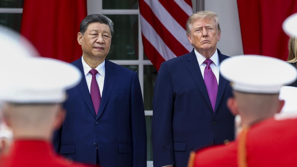 Imagen de archivo del presidente chino, Xi Jinping, y el estadounidense, Donald Trump.