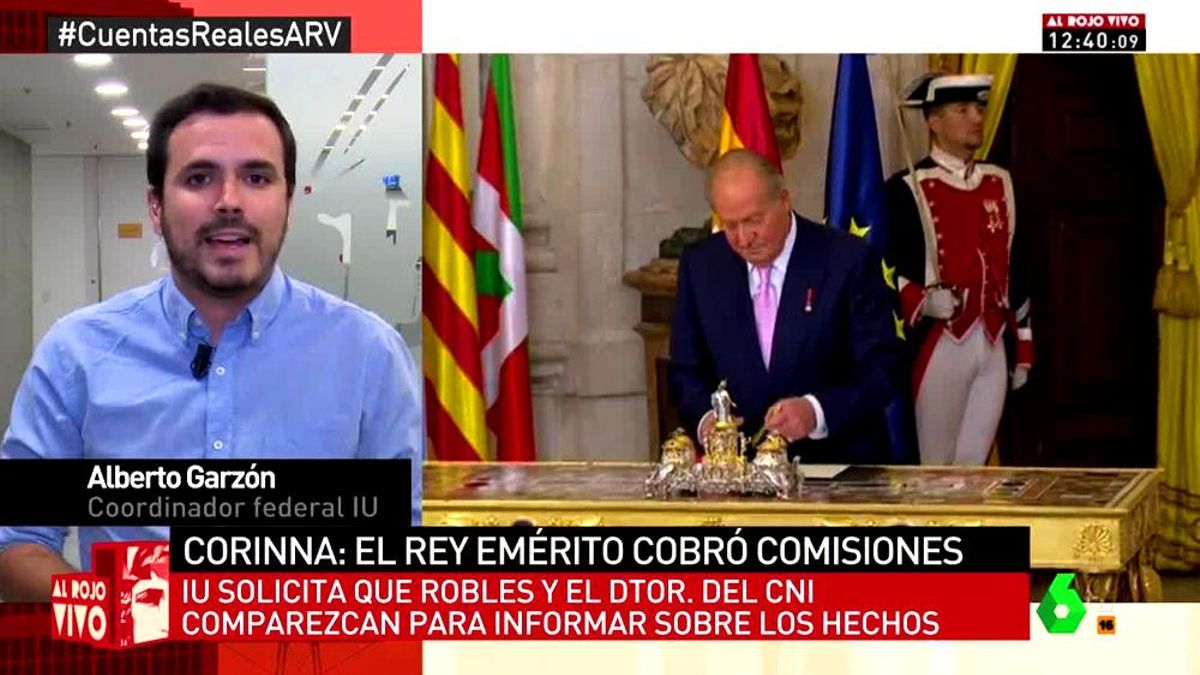 Alberto Garzón en Al Rojo Vivo: "Que los Borbones son unos ladrones es un hecho históricamente constatado"