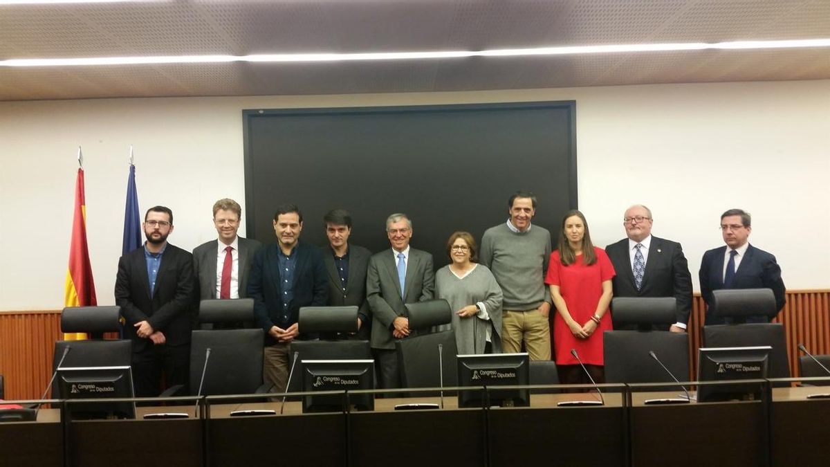 Los promotores de la iniciativa, en enero pasado.