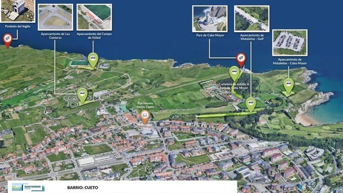 Actuaciones de promoción turística en Cueto, incluidos aparcamientos.