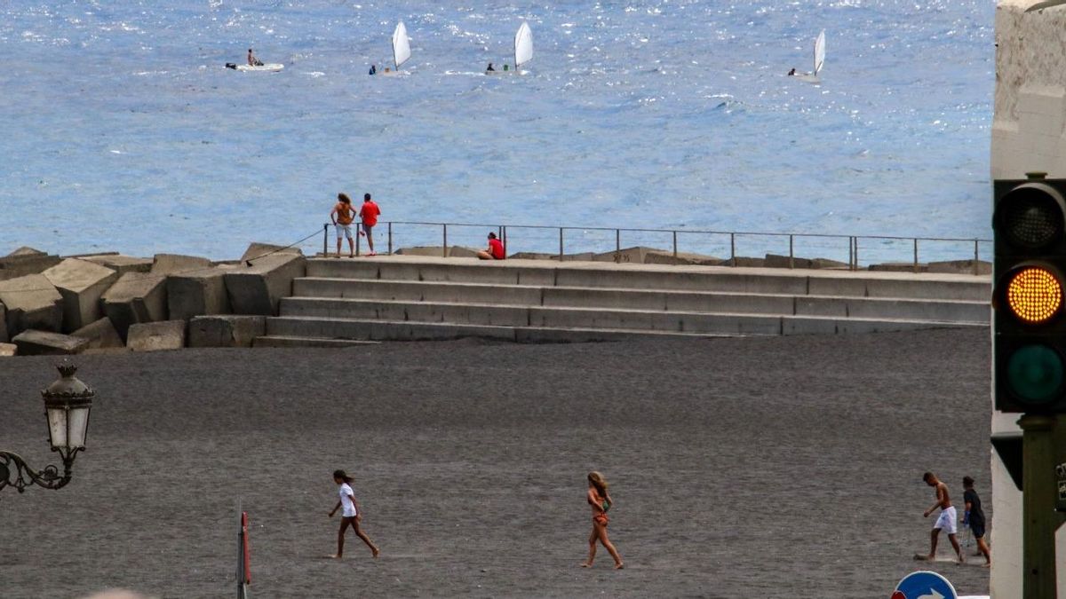 Vista de la playa de Santa Cruz de La Palma.