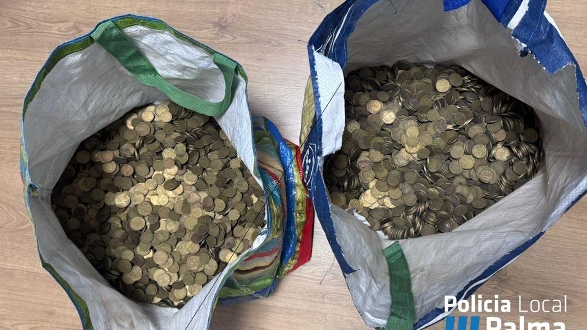 Detenido por robar 4.000 euros en monedas de céntimos en Palma