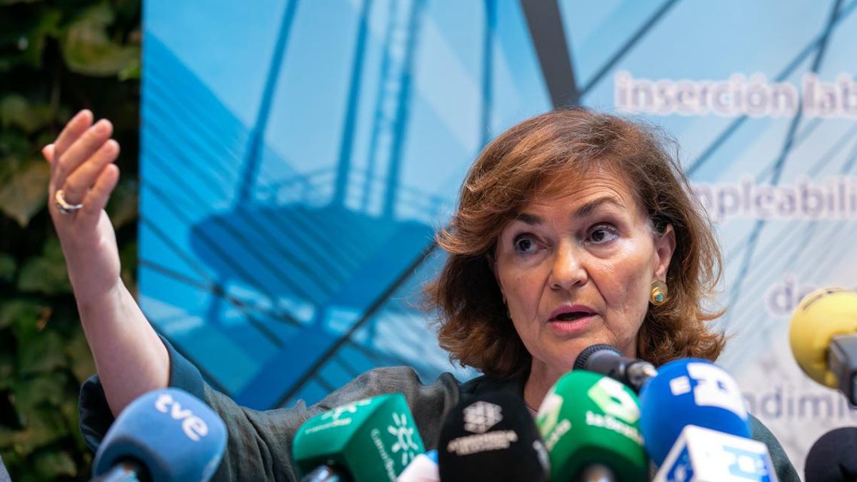 La vicepresidenta Carmen Calvo.