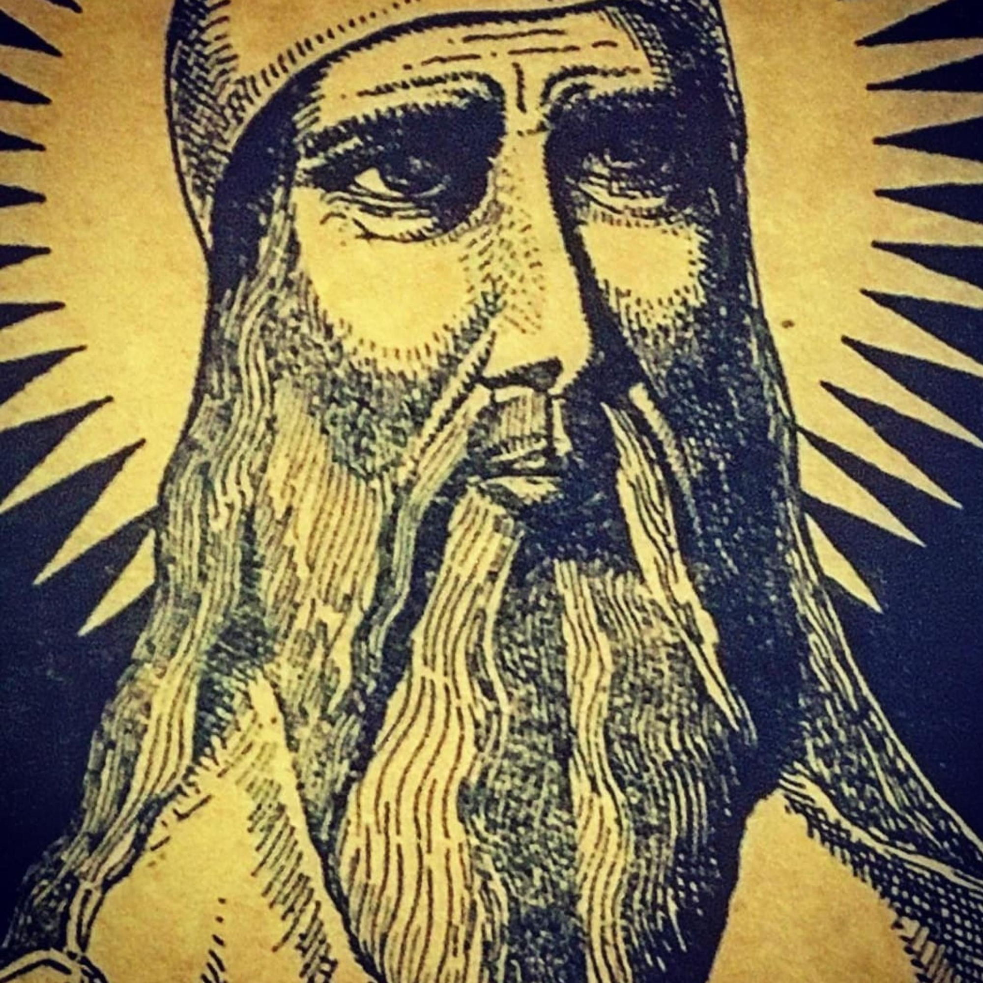 Representació tradicional de Ramon Llull, místic, lògic i poeta mallorquí del segle XIII, considerat precursor de la ciència de dades i la teologia racional. Monestir de Randa