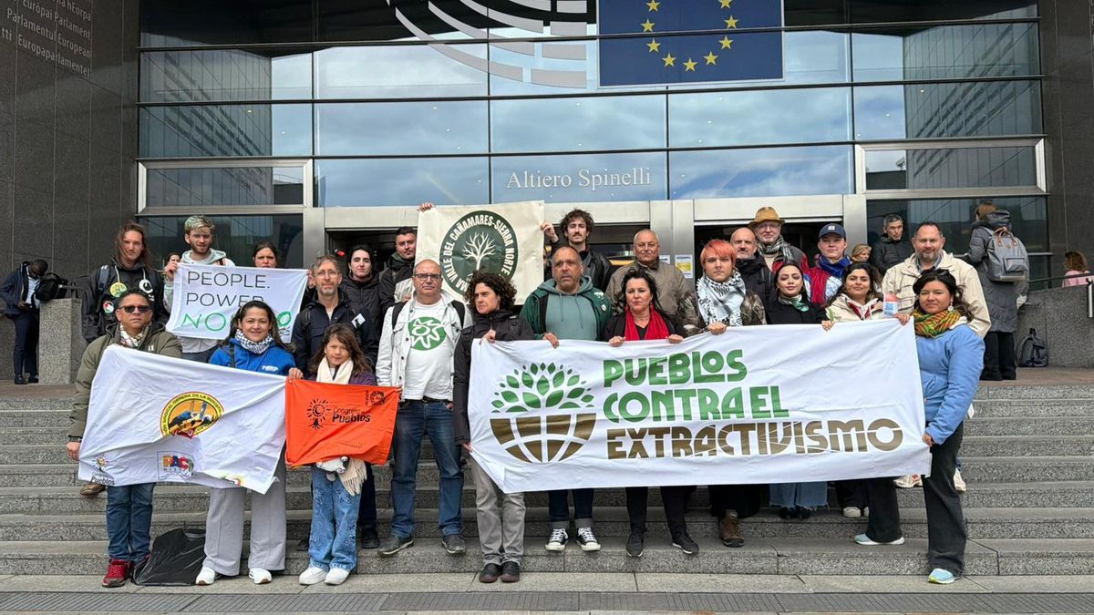 La lucha contra las minas de oro en Guadalajara llega a Bruselas de la mano de los 'pueblos contra el extractivismo'