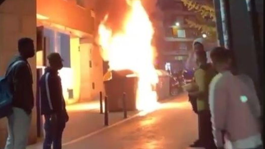 Captura de vídeo difundido por redes sociales de los disturbios en Santander