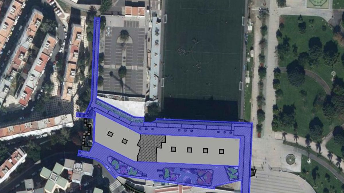 Punto donde el Ayuntamiento de Las Palmas de Gran Canaria ha sacado a licitación la urbanización del entorno del parque de Las Rehoyas, con más zonas verdes y accesos peatonales.