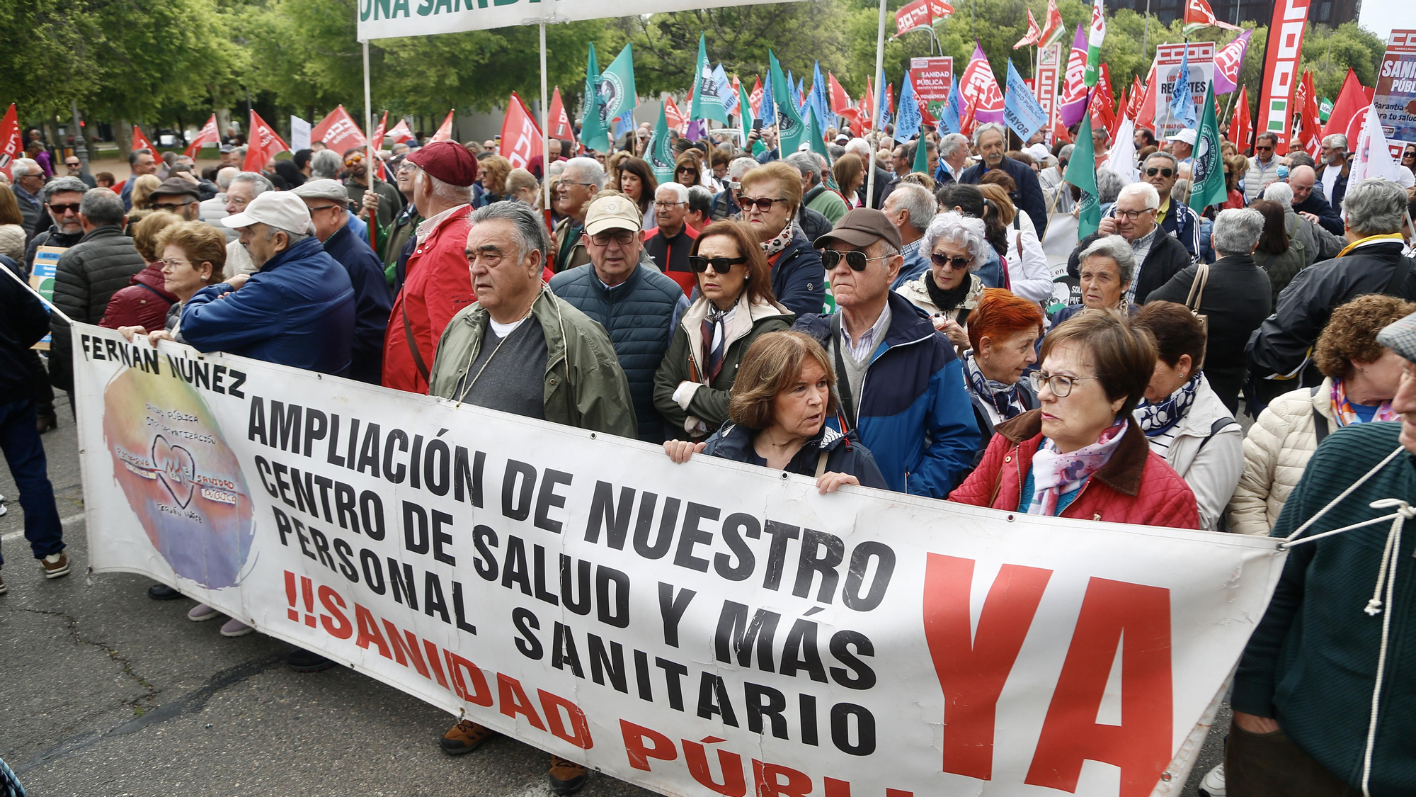 Manifestación de las Mareas Blancas por la sanidad pública