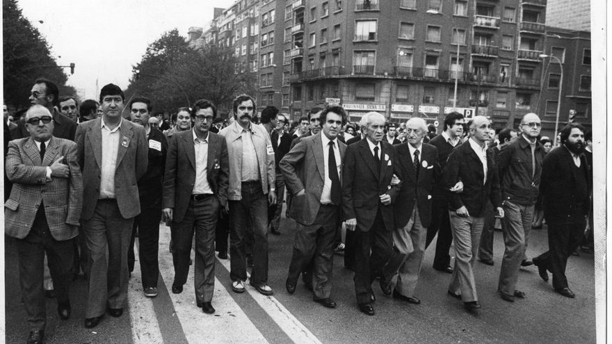Más de 50.000 personas en la manifestación contra la violencia convocada en Bilbao por el PNV en 1978