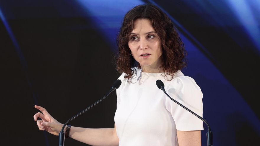 La presidenta de la Comunidad de Madrid, Isabel Díaz Ayuso, durante una conferencia la semana pasada en Ciudad de México (México). EFE/José Méndez