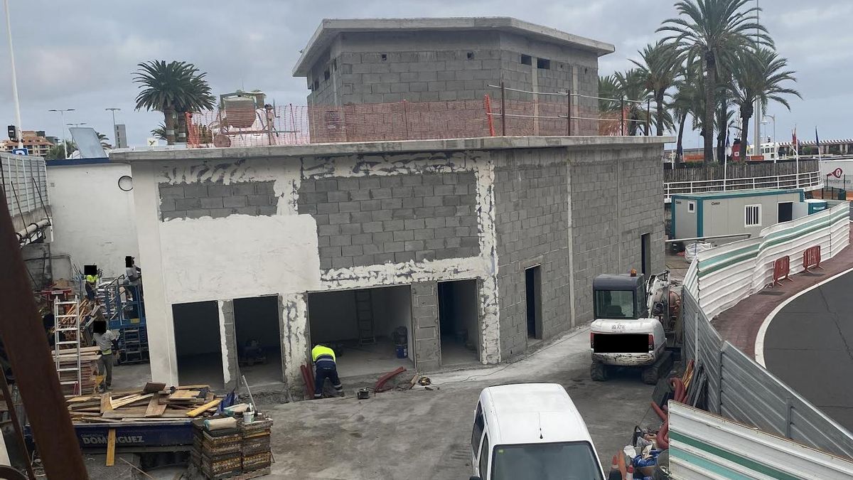 Obra en el Puerto de Santa Cruz de La Palma. Foto: NUEVA CANARIAS